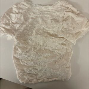 Urban Outfitters Ivory Lace Trim Floral Top